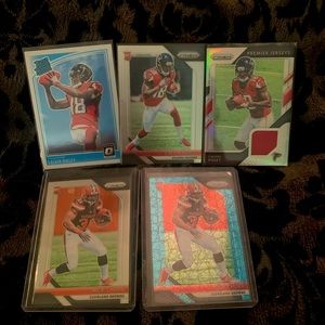Calvin Ridley & nick chubb optic &prizm rookie cards